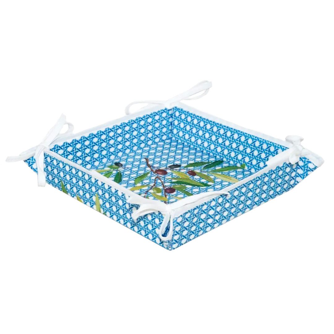 ナチュラルオリーブ スクエアパニエ(小物入れ)