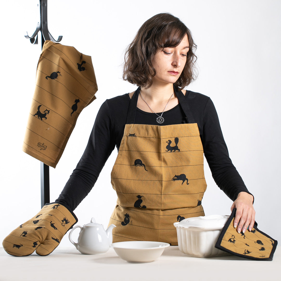 キッチンセット(黒猫)キャメル