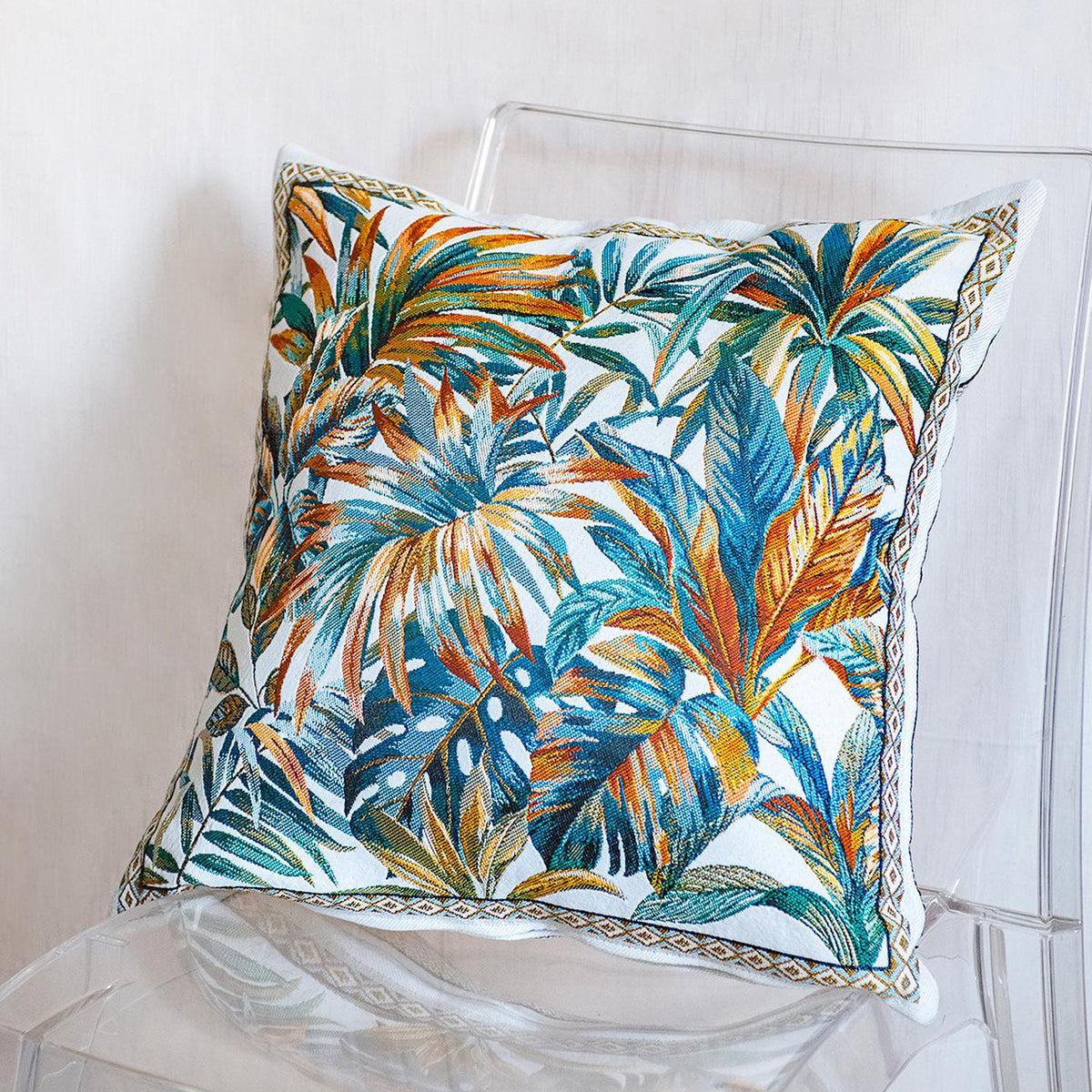 モーリア クッションカバー 白