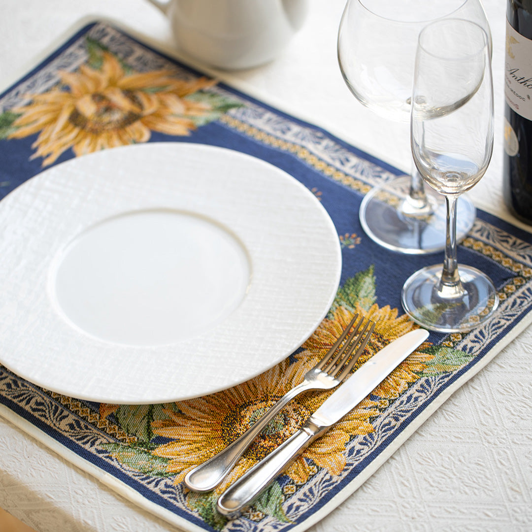 サンフラワー ランチョンマット ブルー