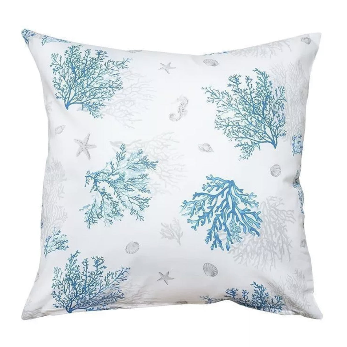 コーラル クッションカバー ブルー