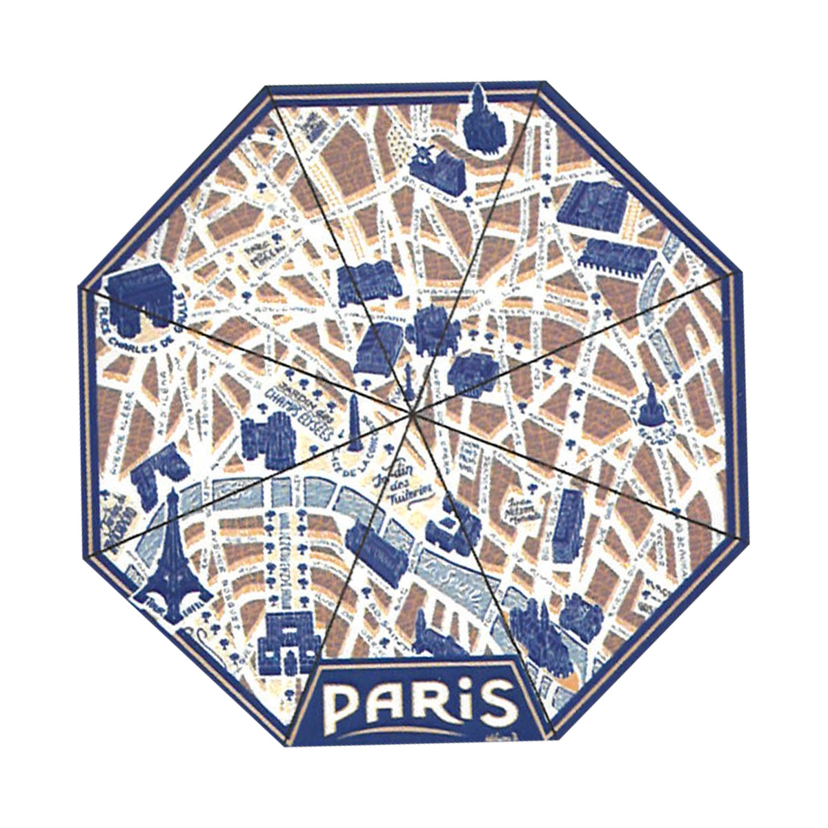 パリ地図折り畳み傘