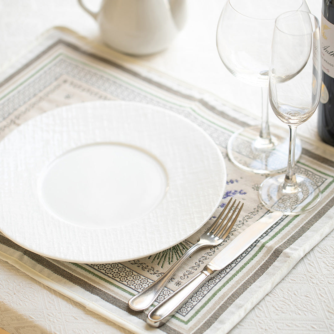 ラベンダーランチョンマットグレー