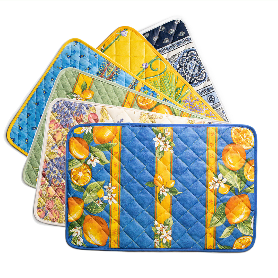 撥水フランスキルトマット(ローズラベンダー)