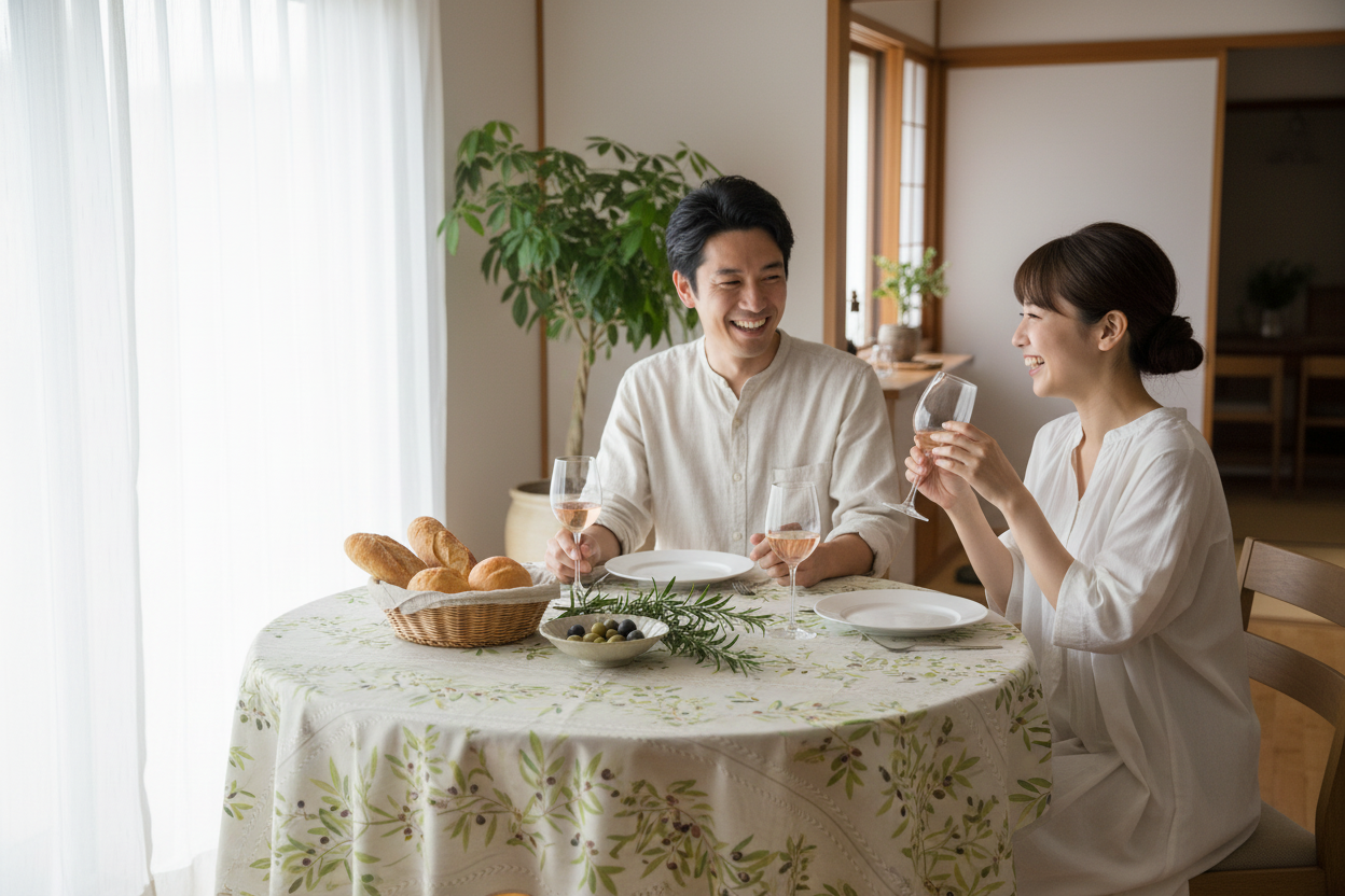 南フランスの初夏を、日本の食卓へ。オリーブ柄