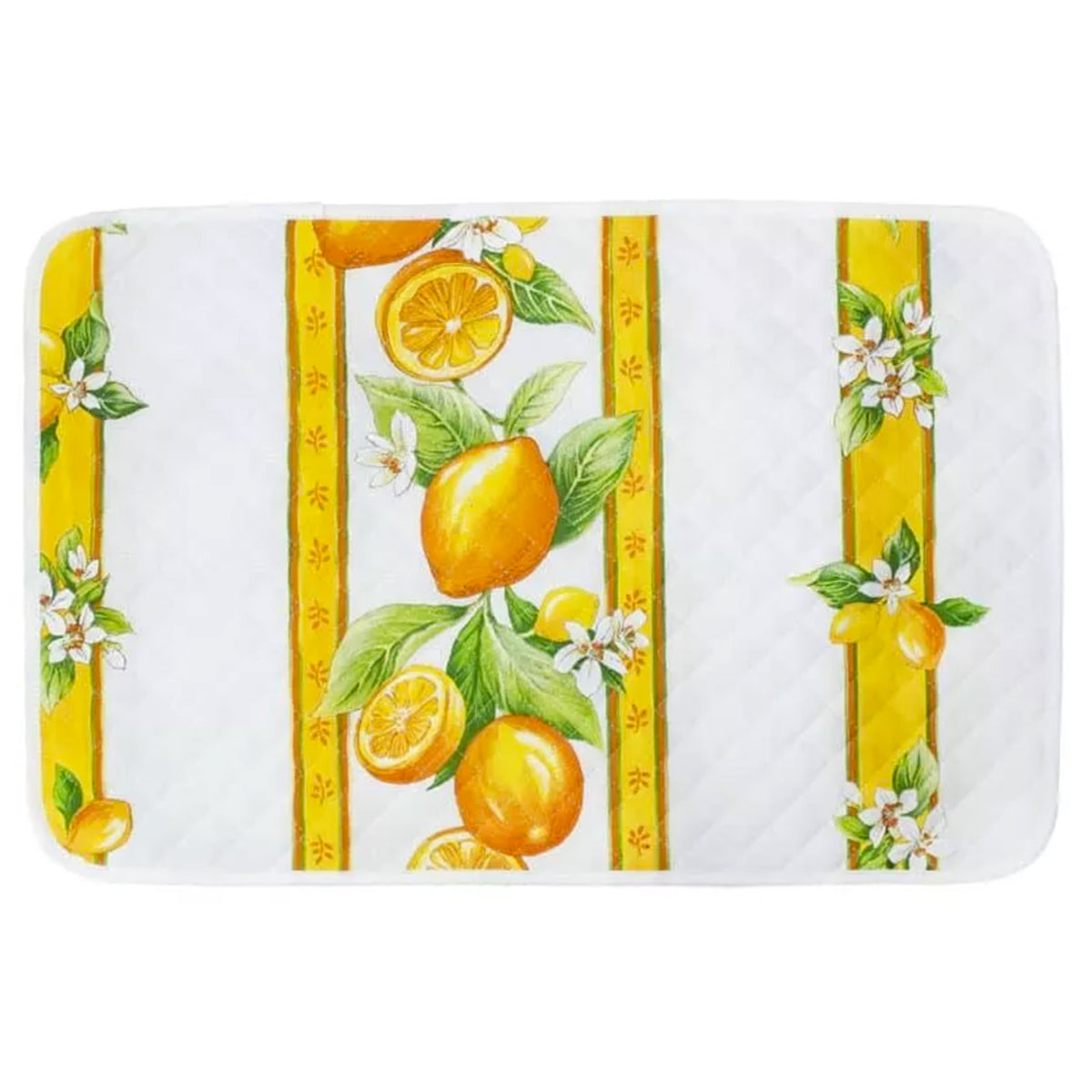 撥水フランスキルトマット(レモン)