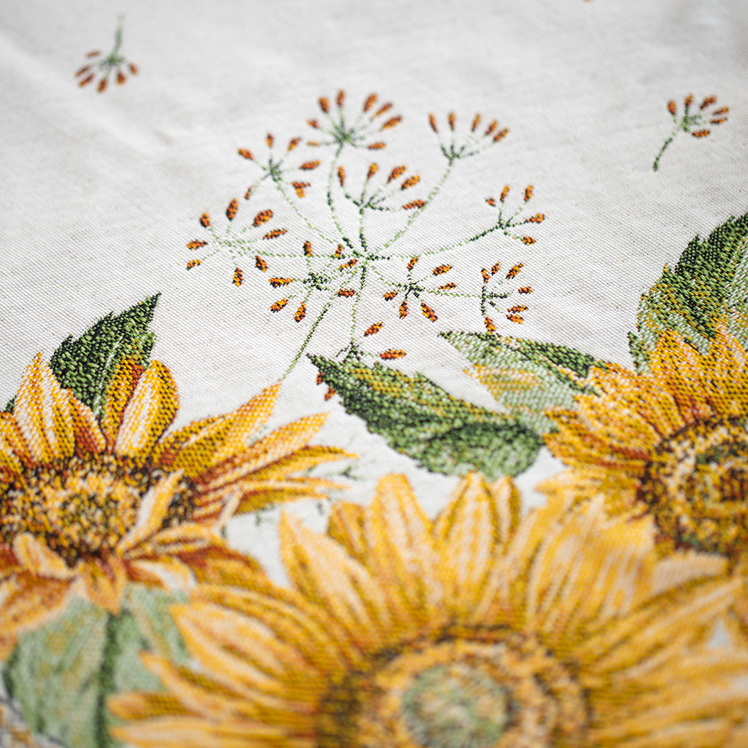 サンフラワー ランチョンマット 白