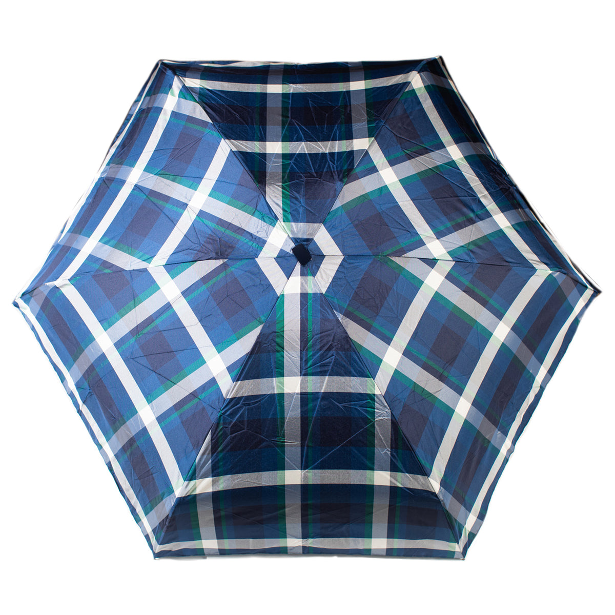 ストライプ折り畳み傘(ブルー)