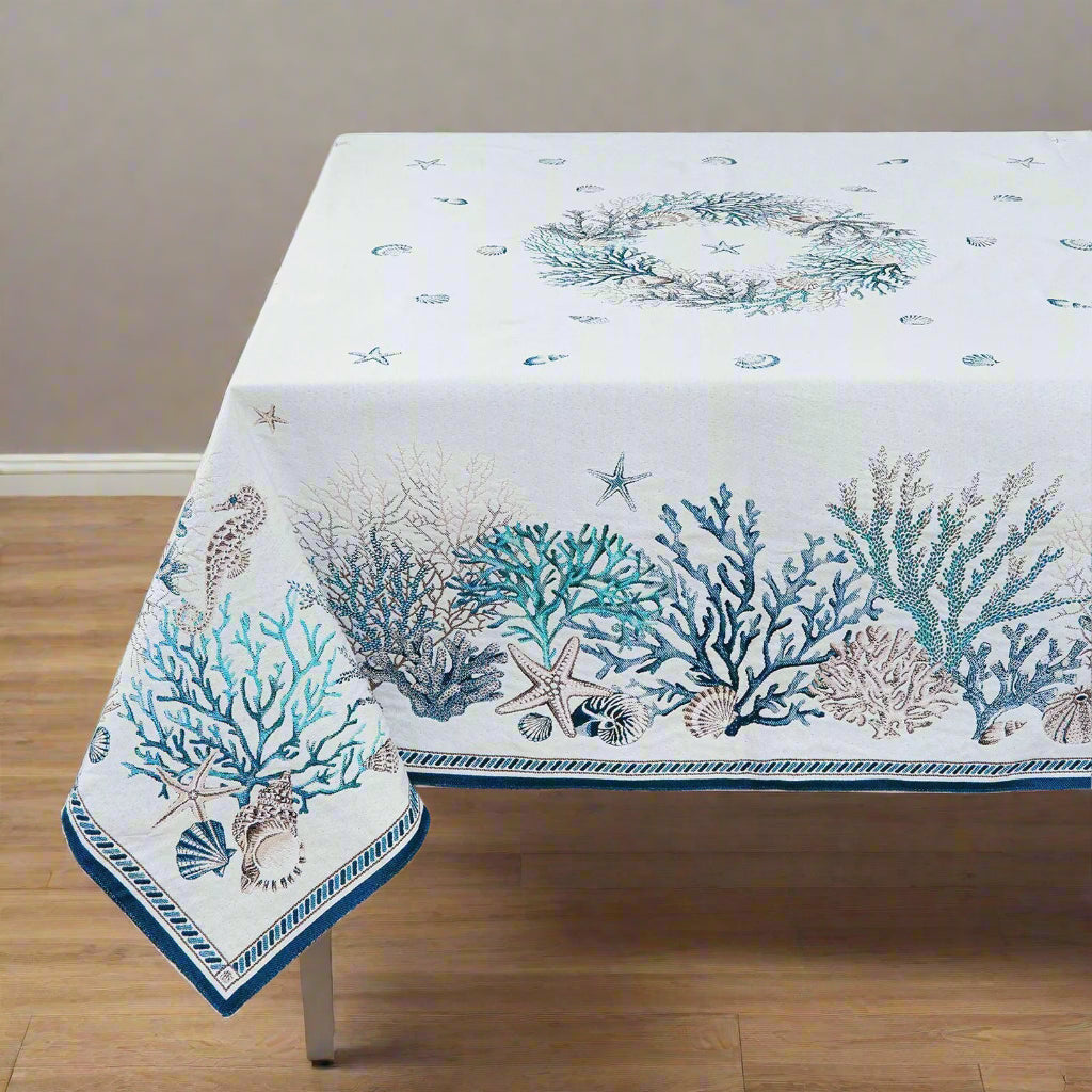 コーラルジャカードテーブルクロス250