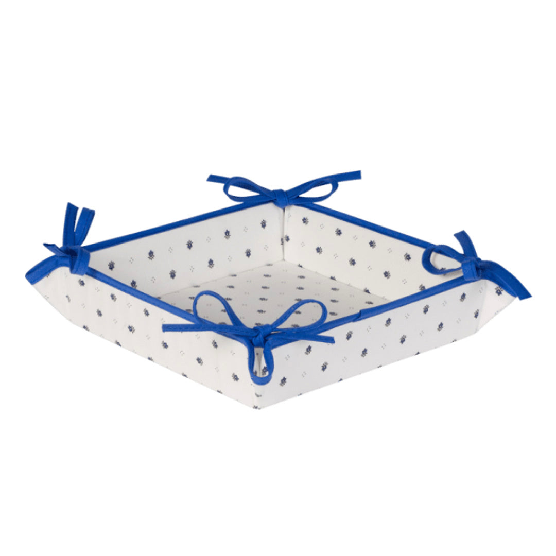 小紋柄 スクエアパニエ(小物入れ)ふ - フランス雑貨 メゾン・ド・プロヴァンス