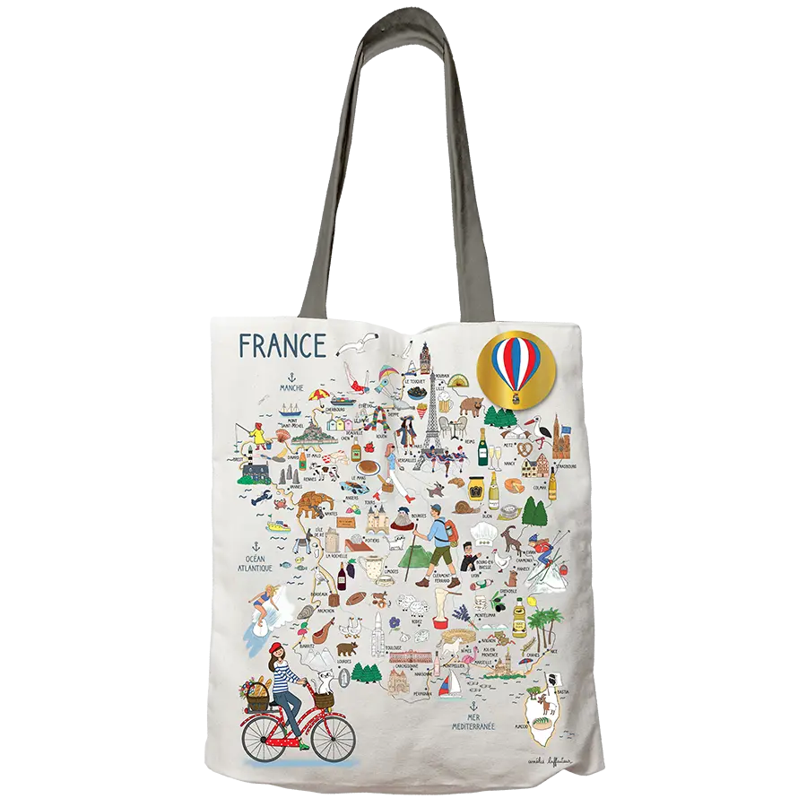 バッジ付きのトートバッグ(フランス)