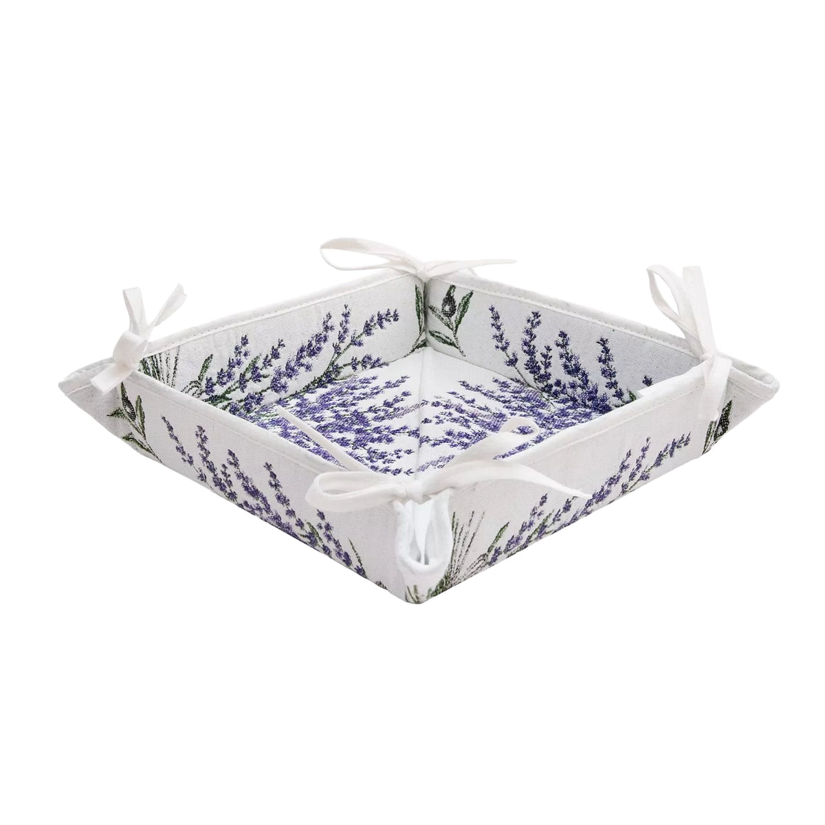 ラベンダー束 スクエアパニエ(小物入れ) - フランス雑貨 メゾン・ド・プロヴァンス