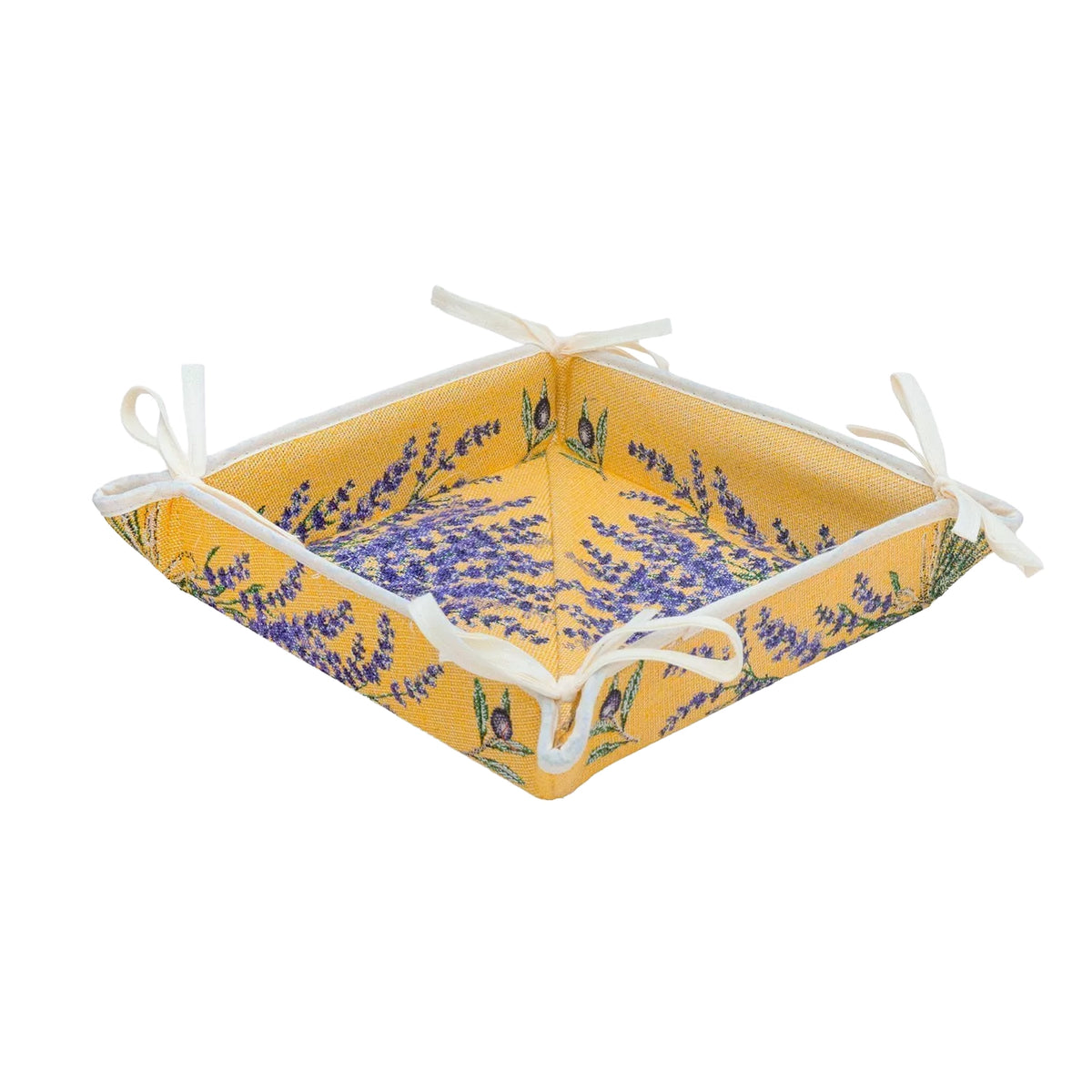 ラベンダー束 スクエアパニエ(小物入れ) - フランス雑貨 メゾン・ド・プロヴァンス