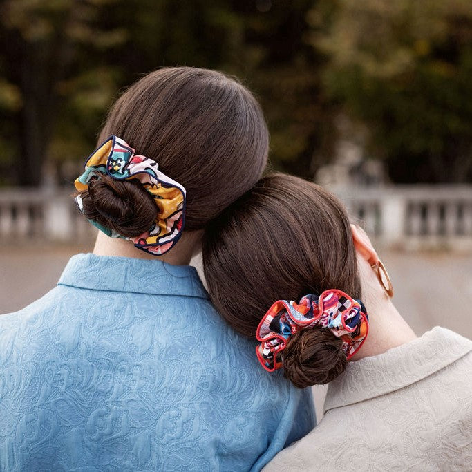 シュシュ 巾着付き(レッド)