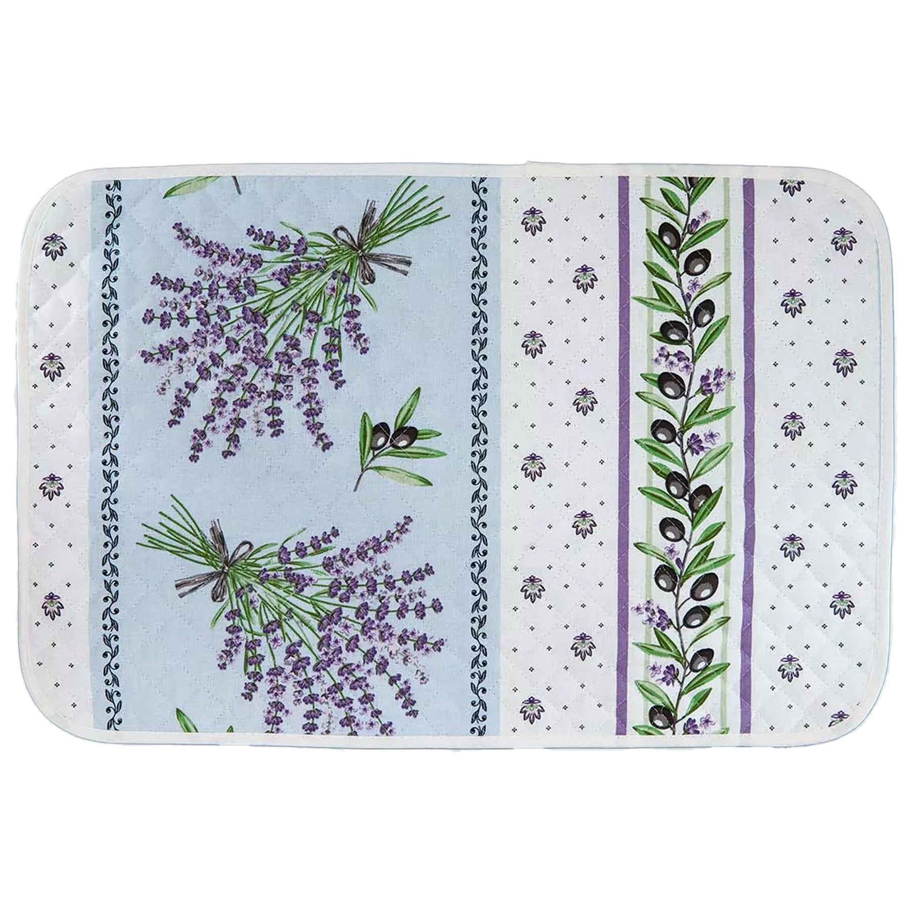 撥水フランスキルトマット(ラベンダー)