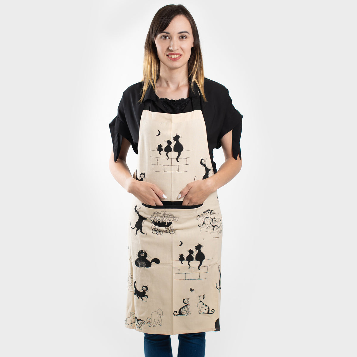 エプロン(黒猫)