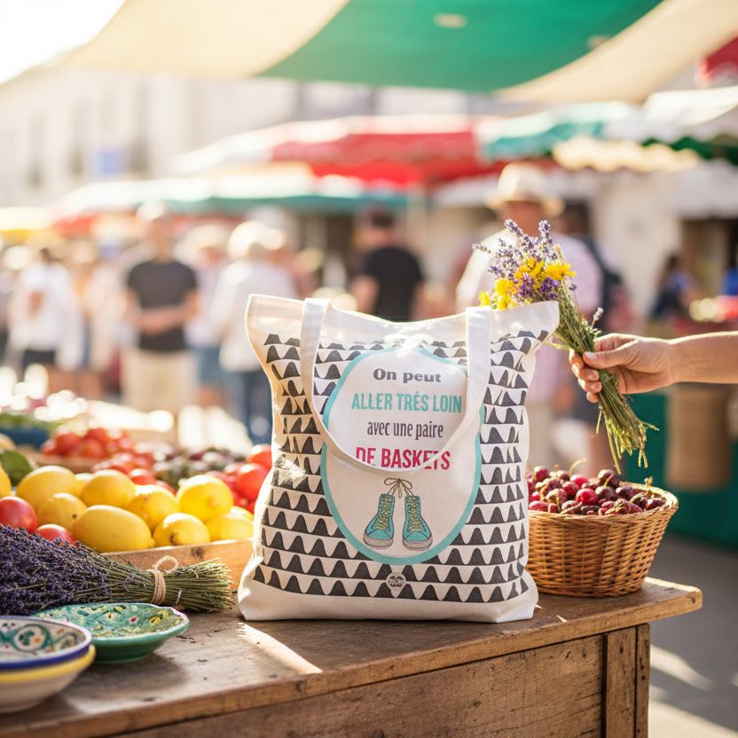フレンチポップなトートバッグ(Baskets)