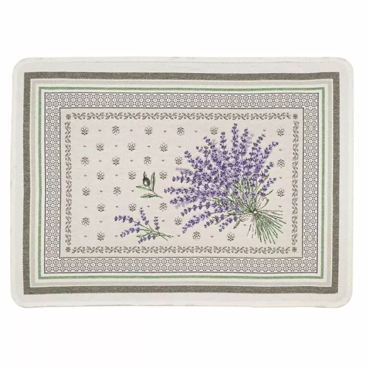 ラベンダーランチョンマットグレー