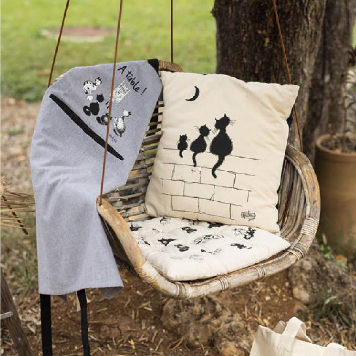 クッションカバー(黒猫)