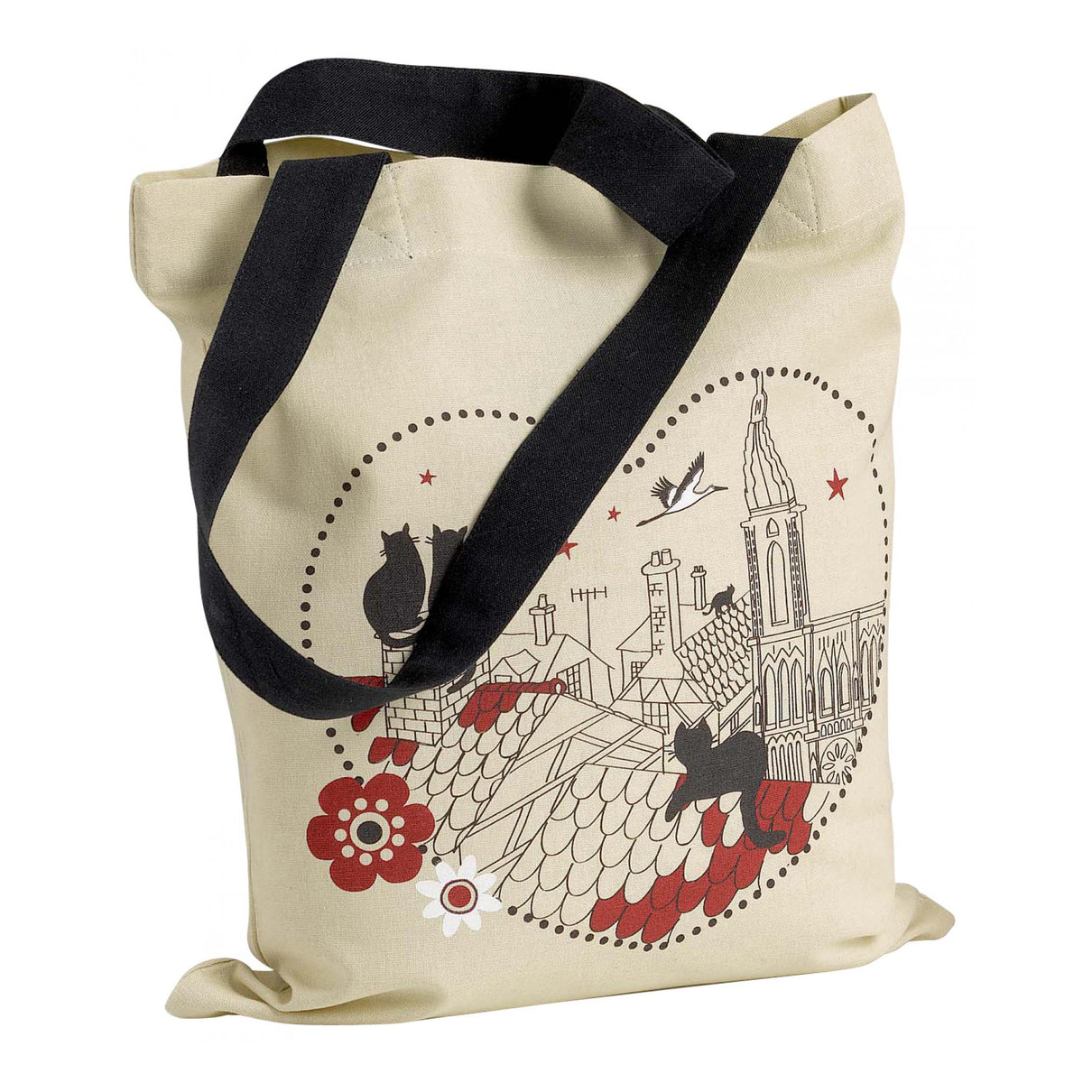 トートバッグ( 黒猫 )屋根