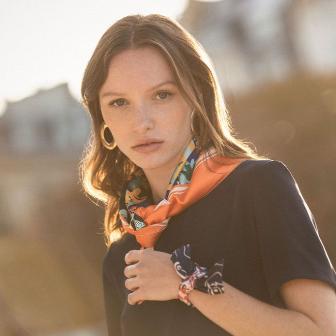 リバーシブルリボン(小)巾着付き(ピンク)