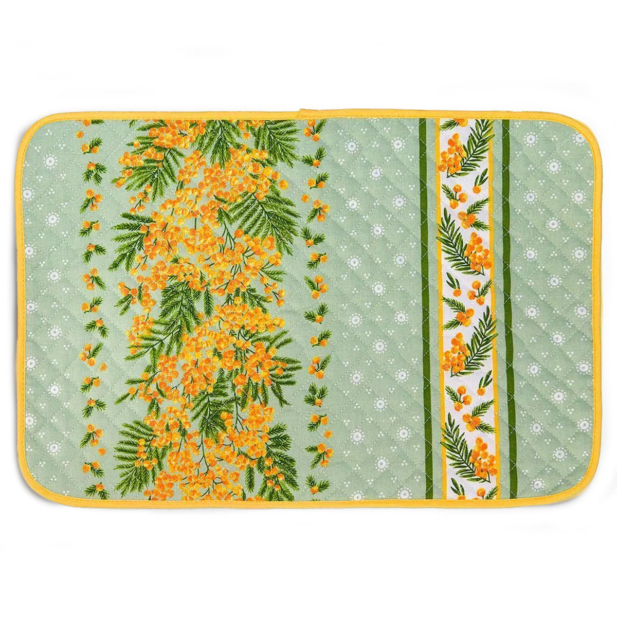 撥水フランスキルトマット(ミモザ)