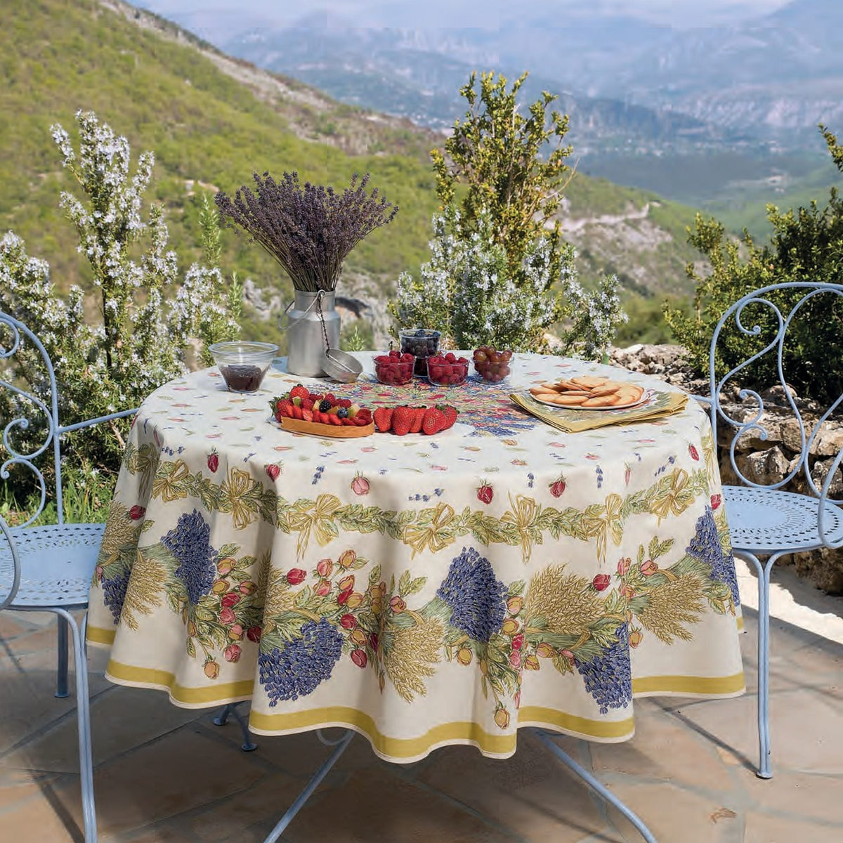 ローズテーブルクロス180(撥水)