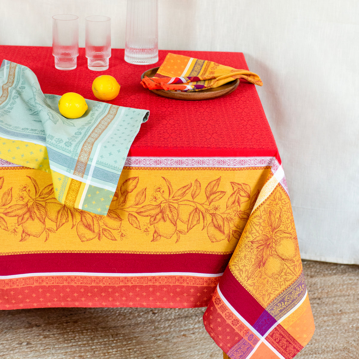 レモンコットンテーブルクロス250 - フランス雑貨 メゾン・ド・プロヴァンス