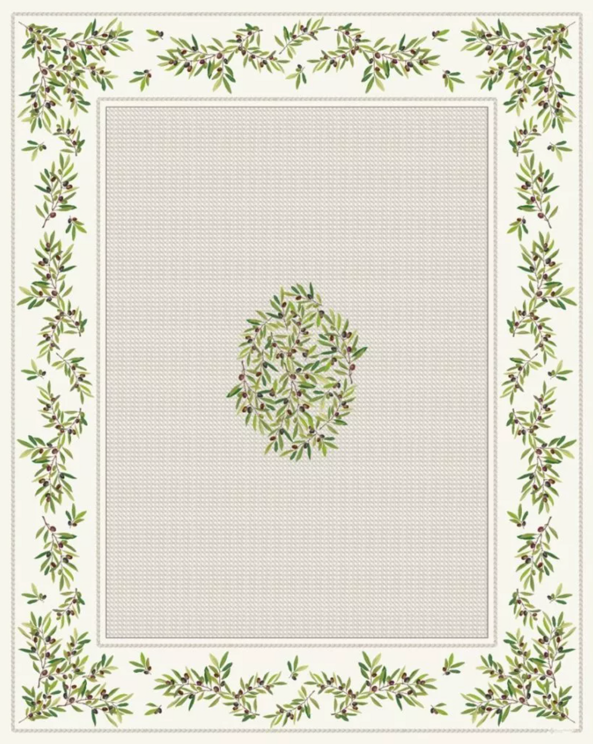 オリーブテーブルクロス250(撥水) - フランス雑貨 メゾン・ド・プロヴァンス