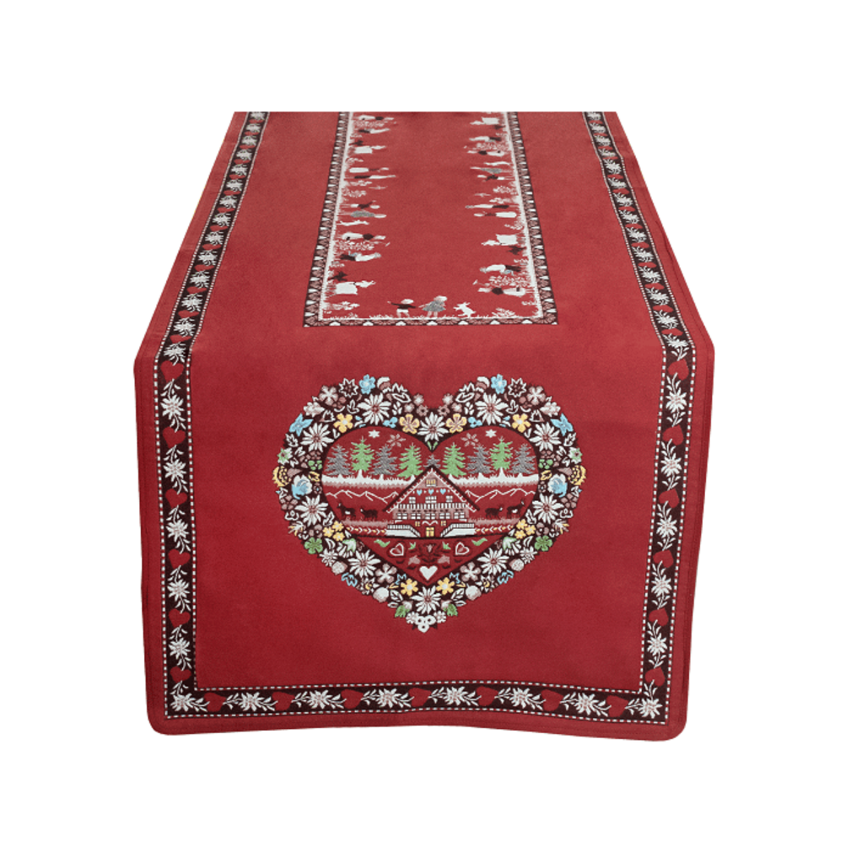 ハート赤テーブルランナー