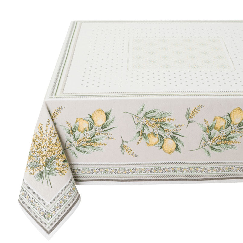 レモンジャカードテーブルクロス250