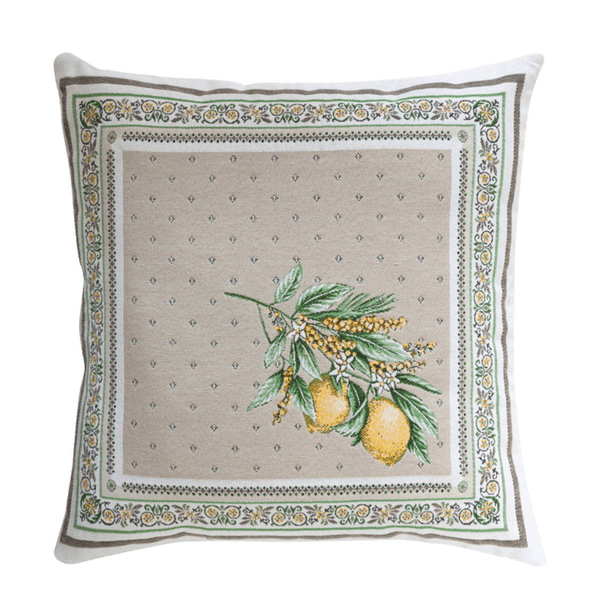 レモン柄クッションカバー