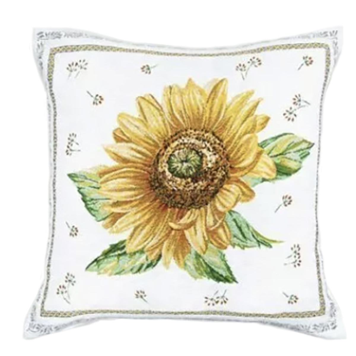 サンフラワークッションカバー 白
