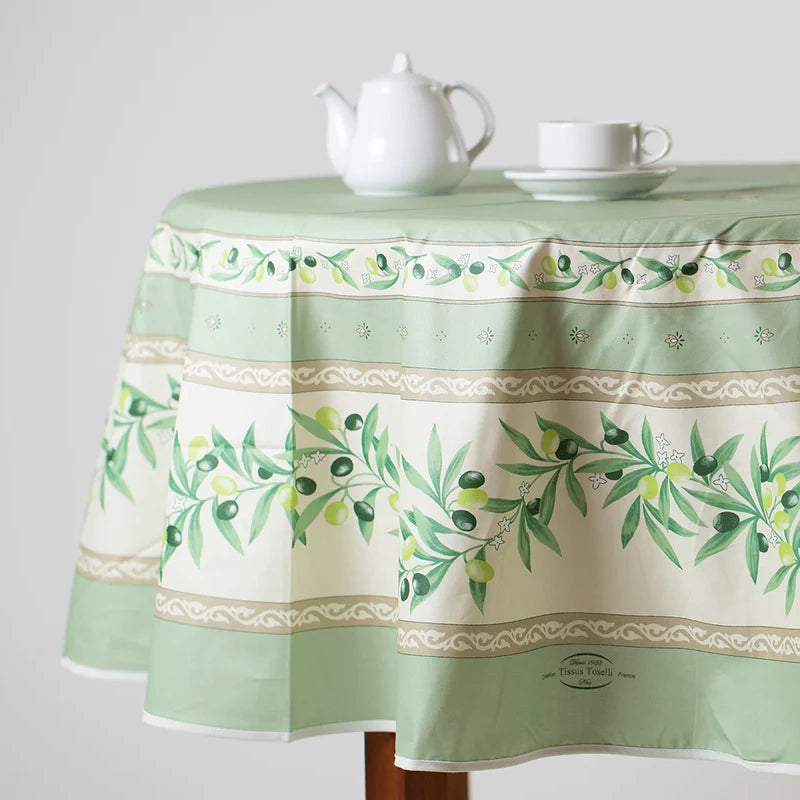 オリーブフラワーテーブルクロス180(撥水) - フランス雑貨 メゾン オリーブフラワーテーブルクロス180(撥水) - フランス雑貨 メゾン