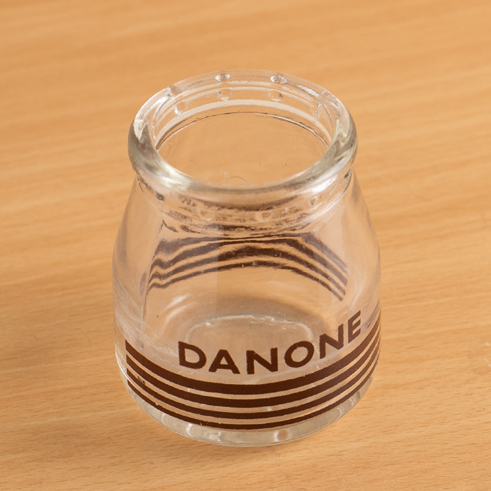 ヴィンテージ “DANONE” ガラスビン ヨーグルトポット (S)