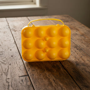ヴィンテージ イエロー 1ダース 卵キャリア（エッグホルダー）