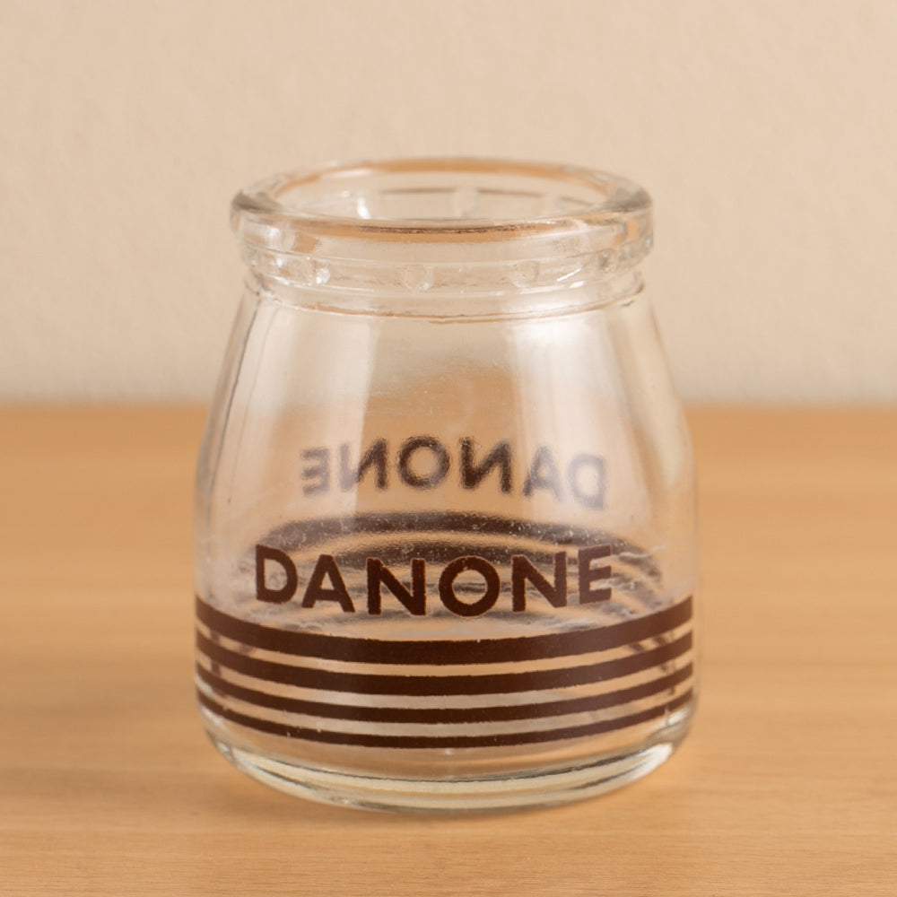 ヴィンテージ “DANONE” ガラスビン ヨーグルトポット (S)