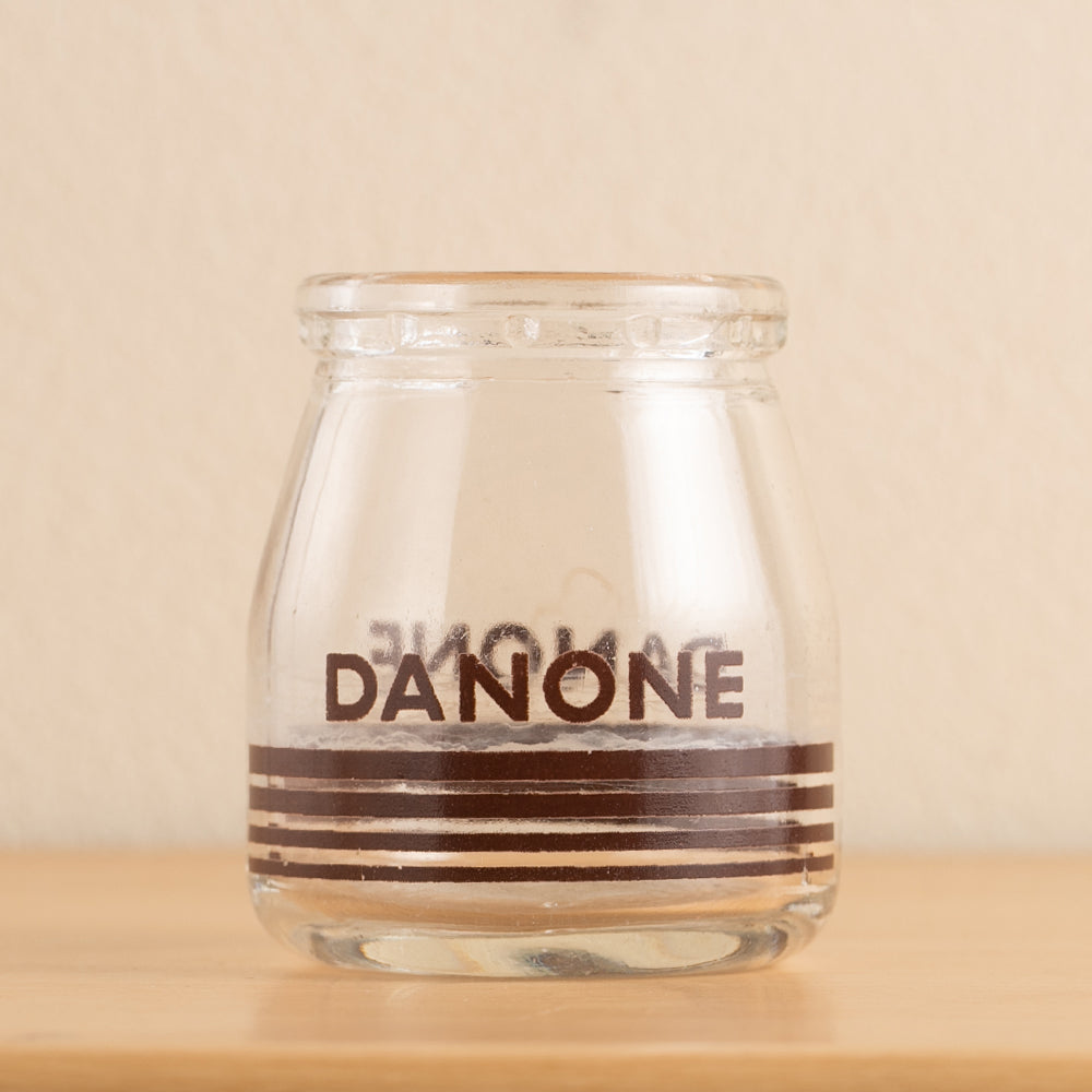 ヴィンテージ “DANONE” ガラスビン ヨーグルトポット (S)