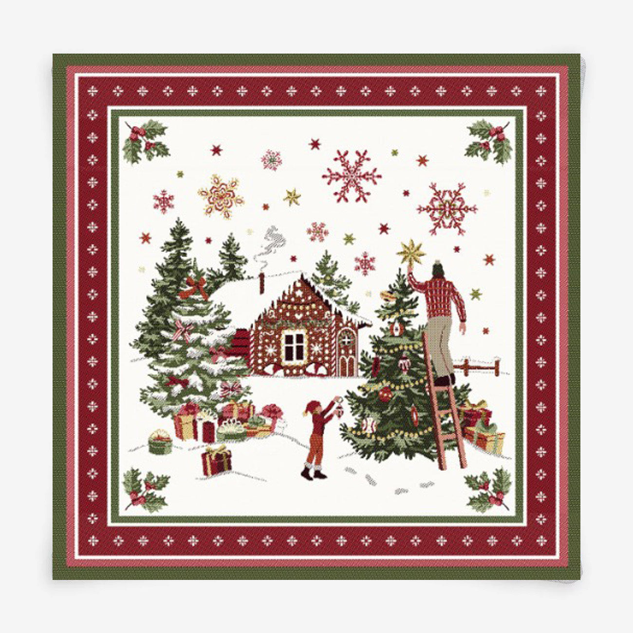 庭の小人クッションカバー