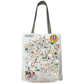 バッジ付きのトートバッグ（フランス）