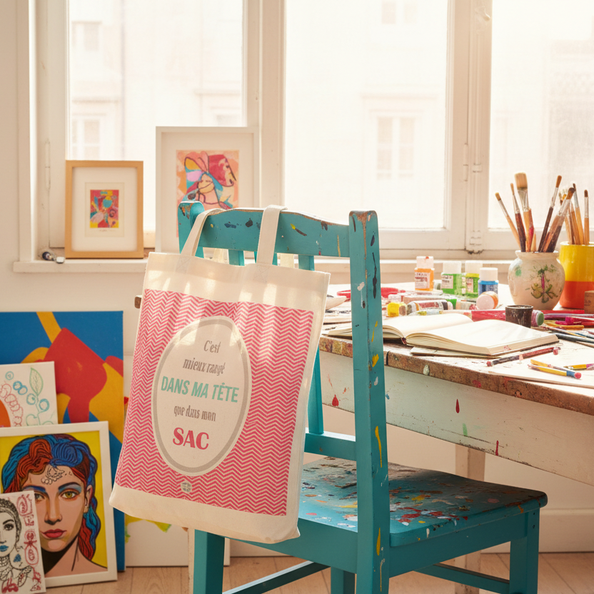 フレンチポップなトートバッグ（Tête)