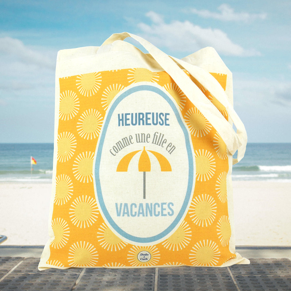 フレンチポップなトートバッグ（Vacances)