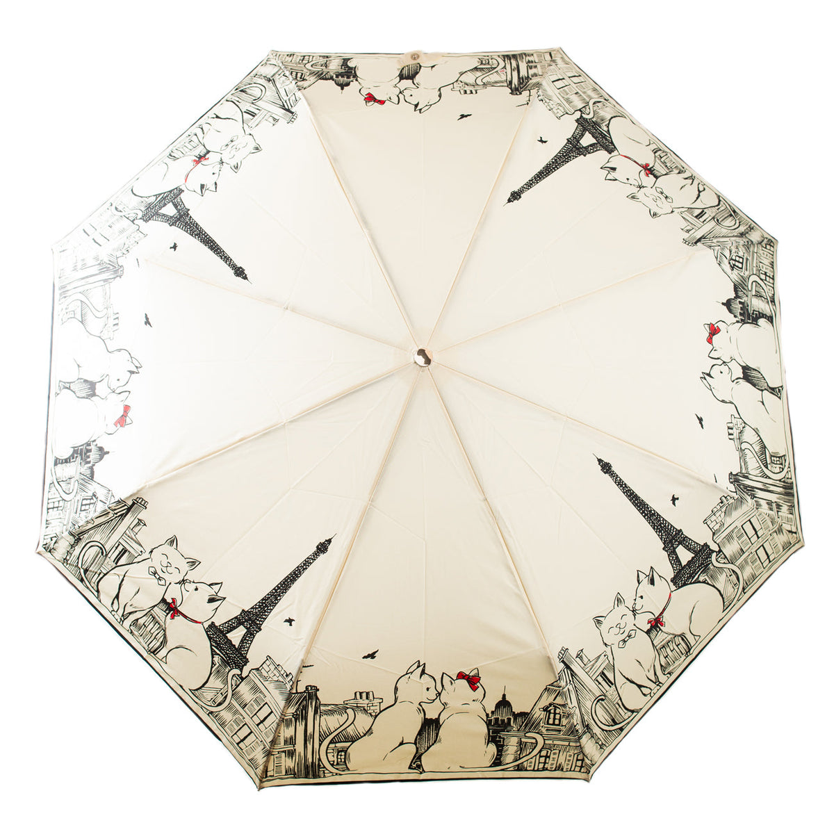 캣츠 &amp; 에펠탑 접이식 우산